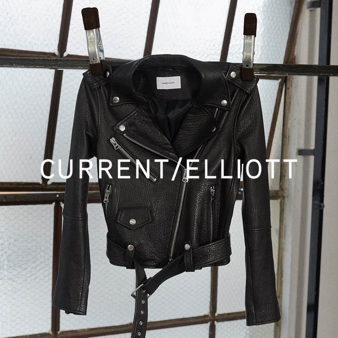 カレントエリオットのインスタグラム：「spotlight on your favorite biker-babe jacket: the shaina🖤 / layer up via the link in our bio」