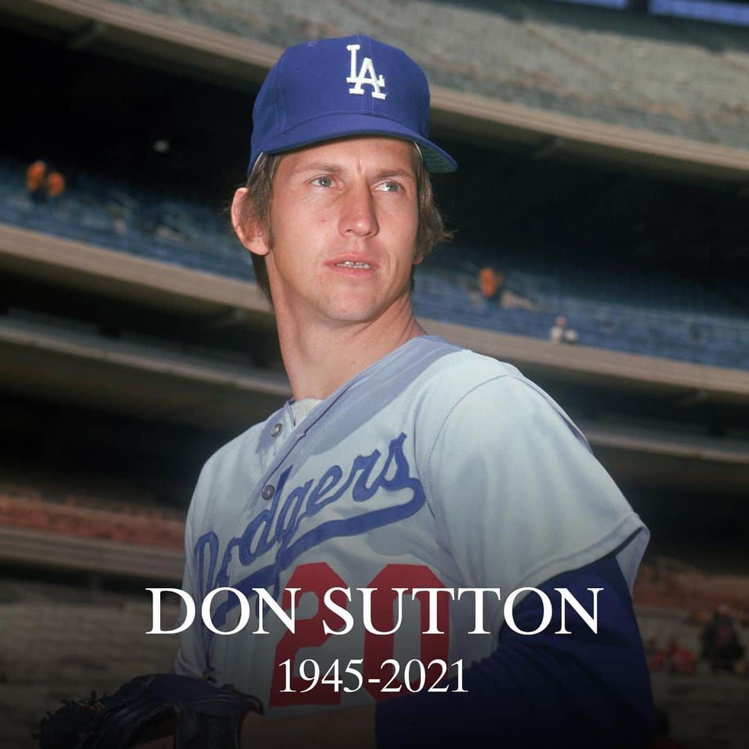 MLBさんのインスタグラム写真 - (MLBInstagram)「We mourn the passing of Don Sutton, a Hall of Famer and 4-time All-Star. He was 75.」1月20日 7時58分 - mlb