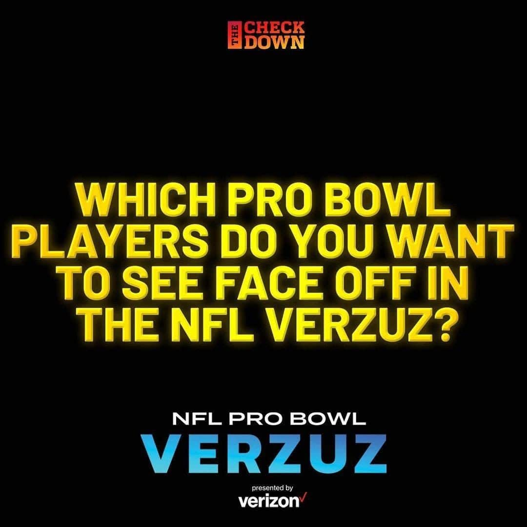 NFLさんのインスタグラム写真 - (NFLInstagram)「Drop a comment for who you want to see 👀 One week until #NFLProBowlVerzuz (via @thecheckdown)」1月20日 8時30分 - nfl