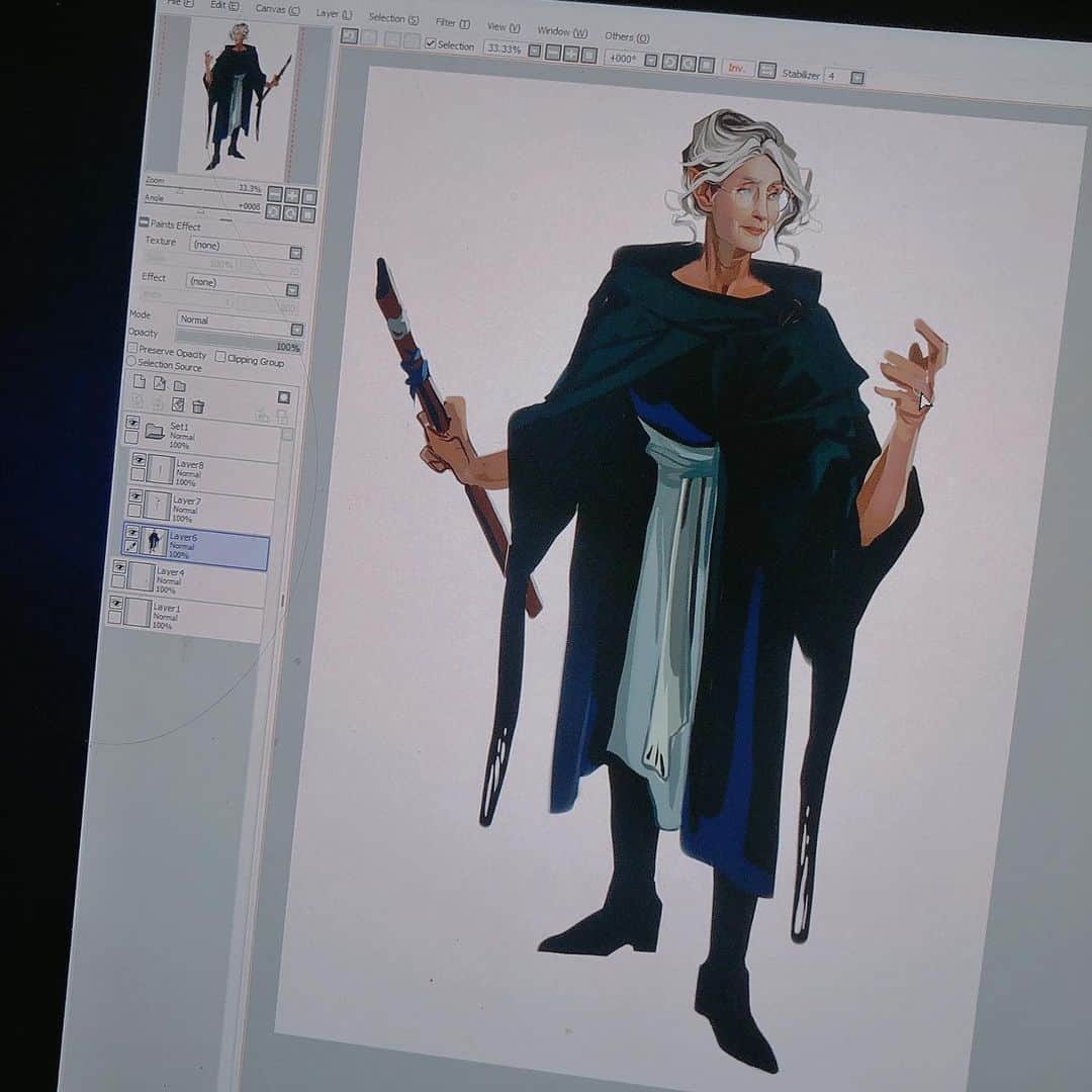 Laura Brouwersさんのインスタグラム写真 - (Laura BrouwersInstagram)「working on a new oc for a dnd campaign with friends (second swipe is rly roughly slapped on the canvas for an idea of her silhouette but thought id include it anyway) ((hope u like her))」1月20日 9時07分 - cyarine