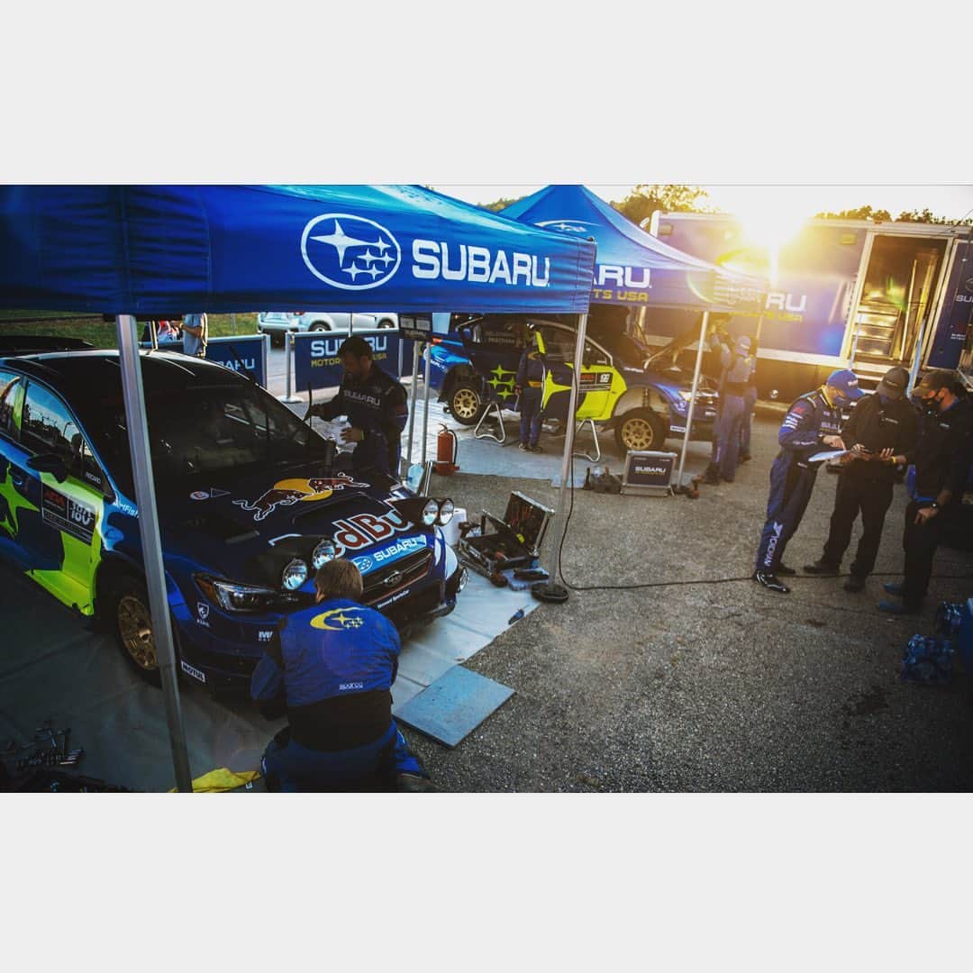 のインスタグラム：「Ah.. Rallye life 🛠⚙️🪚 ﻿ ﻿Who wants to be a rally technician? 👨‍🔧🧑‍🔧 ﻿ ﻿#SubaruRally #Subaru #Rally #Rallye #Motorsports 📸: @davetrumporephoto  ﻿」