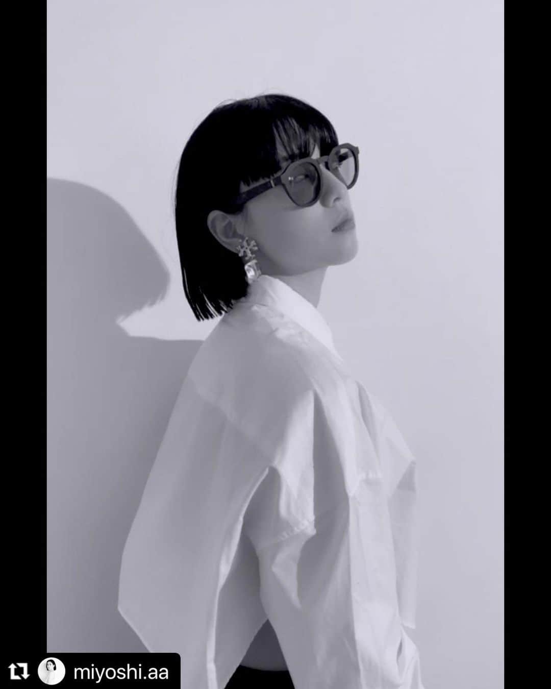 MYKITA SHOP TOKYOのインスタグラム：「@miyoshi.aa wearing MMRAW007 by MYKITA + Maison Margiela. Thank you.  — #MYKITA #mykitamaisonmargiela  #maisonmargiela  #ayakamiyoshi」