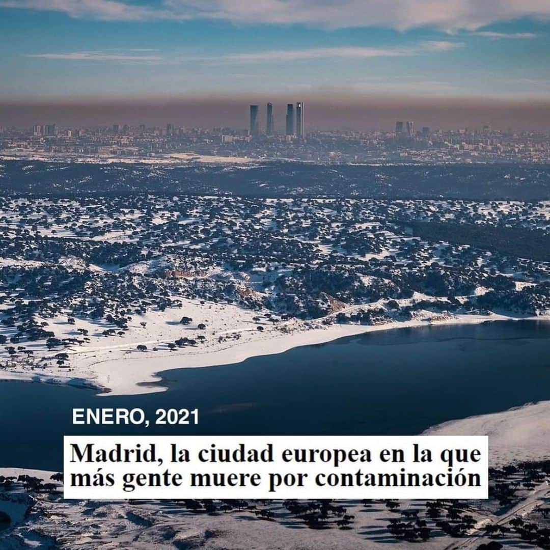ジョン・コルタジャレナさんのインスタグラム写真 - (ジョン・コルタジャレナInstagram)「Todos sabemos que vivimos rodeados de contaminación, pero lo que no sé si sabíamos es que después de un estudio realizado en más de mil ciudades europeas, Madrid ocupa el primer puesto entre las ciudades con más muertes por contaminación. Es muy grave.  Me encanta esta ciudad, y somos privilegiados en cuanto a calidad de vida, actividad económica, ocio o bienestar, pero entre todos tenemos que convertirla en una ciudad más verde. Esto tendrá un gran impacto en nuestra calidad de vida. Nos ponemos manos a la obra?   #madrid ph. @pedro_armestre」1月20日 20時35分 - jonkortajarena