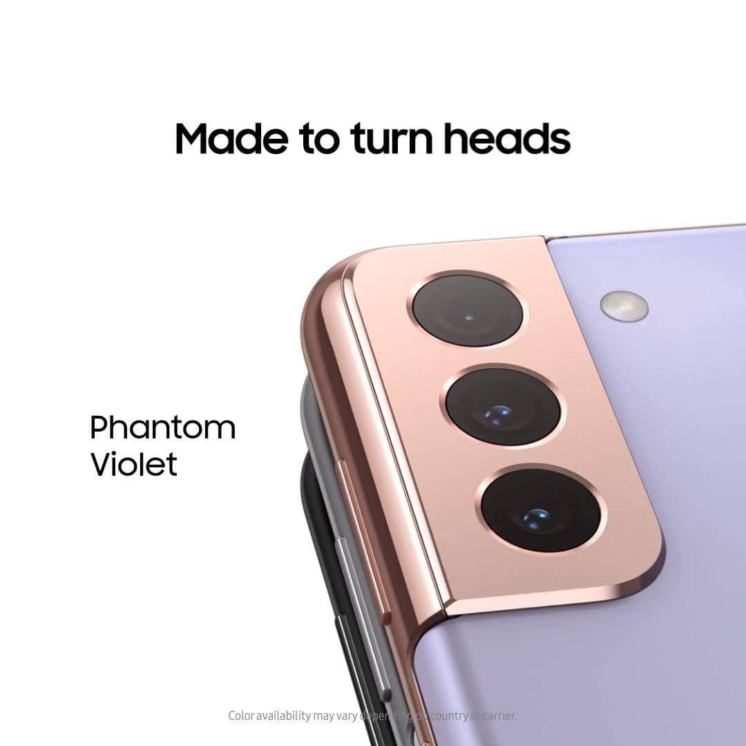 Samsung Mobileのインスタグラム：「An iconic camera design made to turn heads. #GalaxyS21 and Galaxy S21 Plus. #SamsungUnpacked」