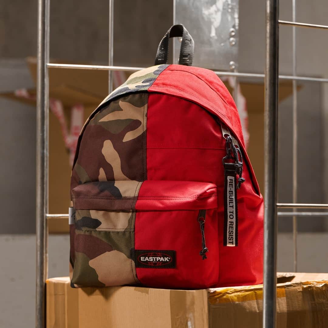 イーストパックのインスタグラム：「If the bags that are sent to our warranty centre can’t be repaired, we hand-pick the parts that can be reused. These parts are re-built into limited-edition bags as part of our RE-BUILT TO RESIST collection, reimagining our iconic designs as sustainable styles. #sustainable #recycled #sustainablefashion #builttoresist #eastpak」
