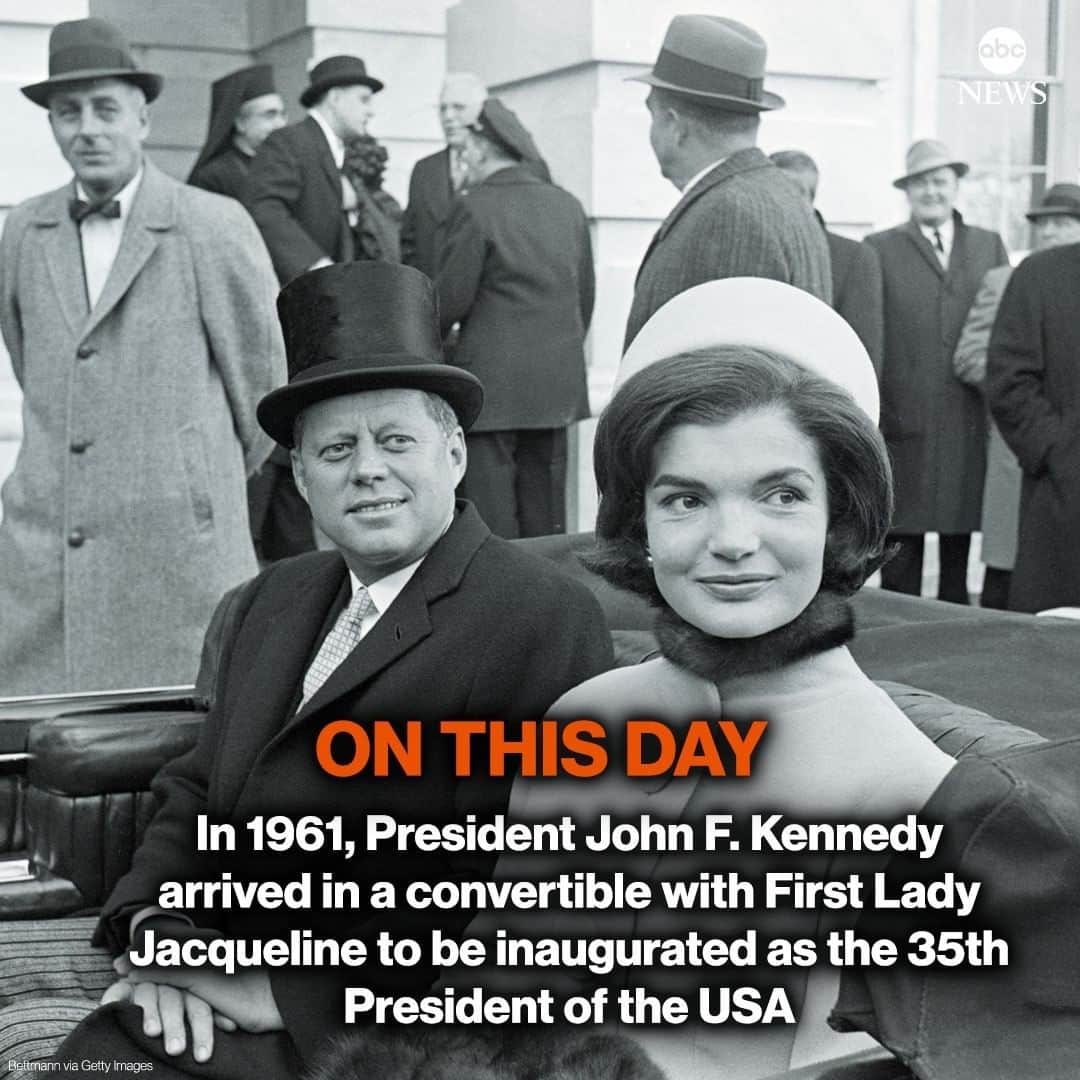 ABC Newsさんのインスタグラム写真 - (ABC NewsInstagram)「ON THIS DAY: In 1961, President John F. Kennedy arrives with First Lady Jacqueline to be inaugurated as the 35th President of the USA.  #inauguration2021」1月20日 20時00分 - abcnews