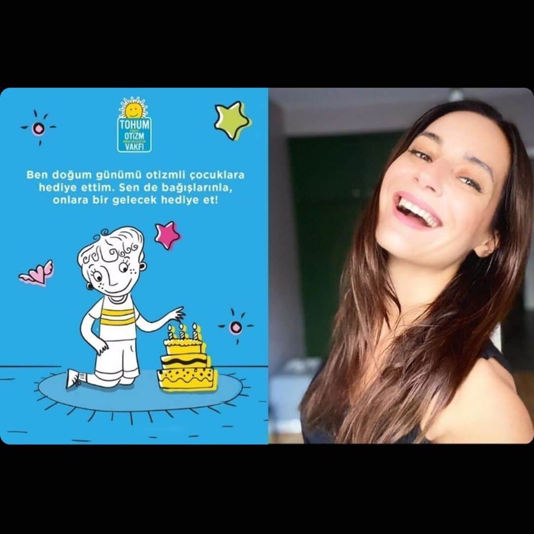Sedef Avciのインスタグラム：「Canim dostlarim. 22 Ocak doğumgünüm malum. İçimdeki çocuğu bir yaş daha büyütüyorum. Ve bu sene sizlerden bir dileğim var. Gelin birlikte otizmli çocuklara umut olalım. Ben kendi doğumgunumu onlara hediye etmek istiyorum. Siz de benim adıma onlara destek olursanız bana en guzel hediyeyi vermis olursunuz. Size bir link birakiyorum. Doğumgünüm otizmli  guzel yavrularımıza şifa , umut olsun💎  https://iyilikpaylas.org/kampanya/sedef-avci-dogum-gununu-tohum-otizm-vakfina-bagisliyor」