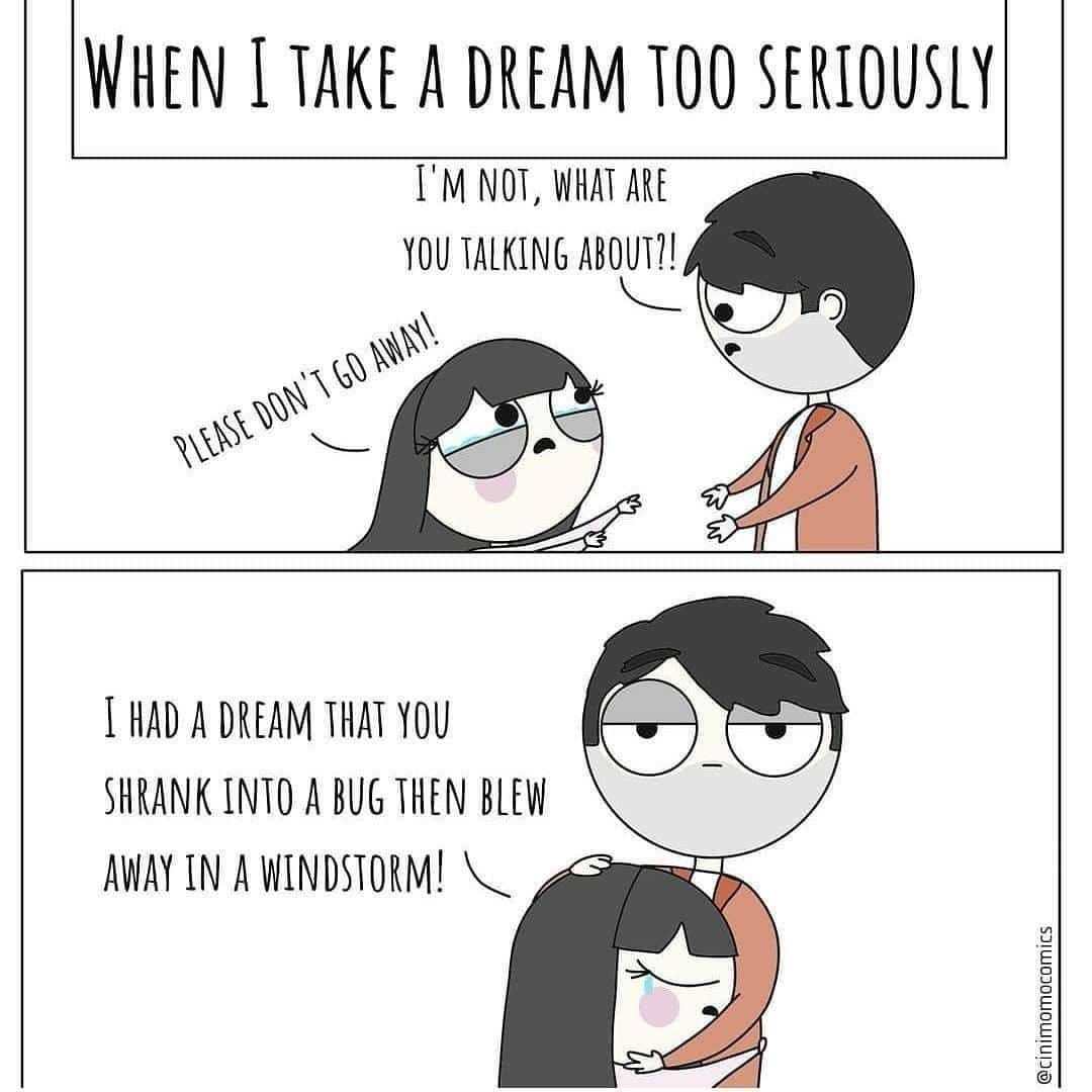 9GAGさんのインスタグラム写真 - (9GAGInstagram)「When you’re dating a weird dreamer 😑 Follow @couple for more #couplegoals - ✏️ @cinimomocomics - #9gag #couple #relationship #girlfriend #boyfriend #dreams」1月20日 12時40分 - 9gag