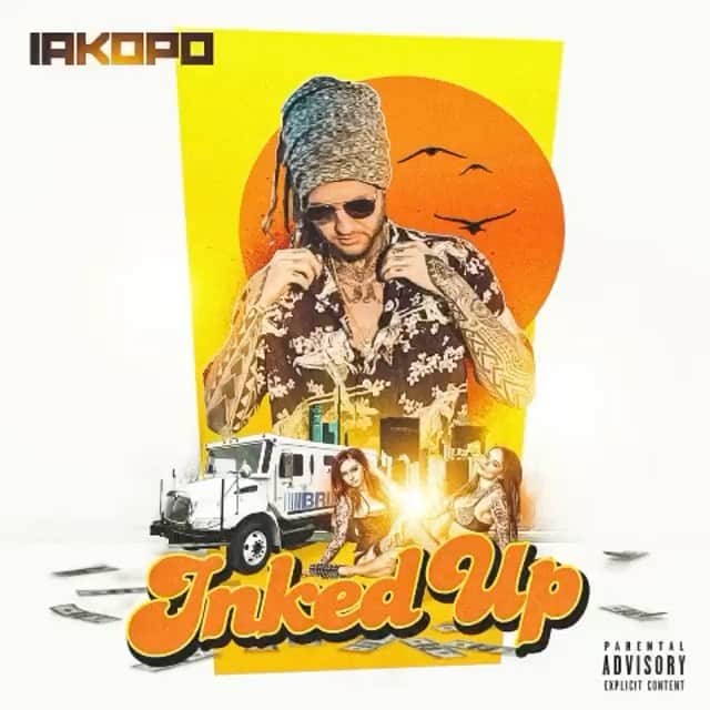 ヤコポのインスタグラム：「Inked Up #OutNow💥prod by @cai_music  #hiphop #trap #newmusic #iakopo #iakopomusic #everythingkula #kulagang #skyup #inkedup」