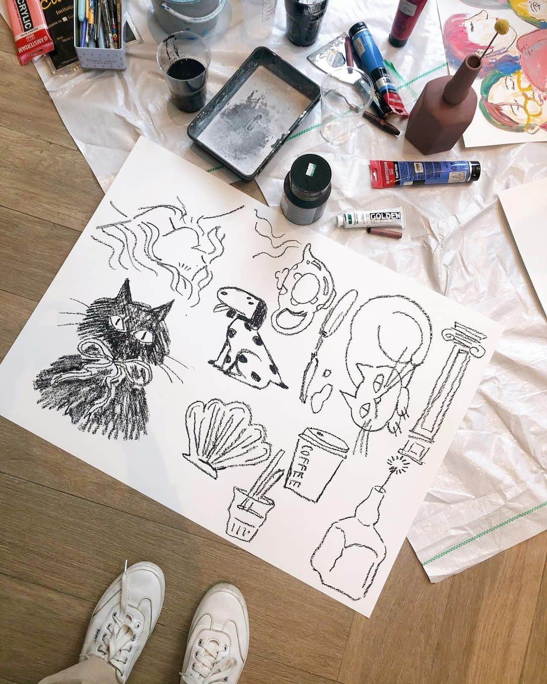 晴日のインスタグラム：「Naive sketch」