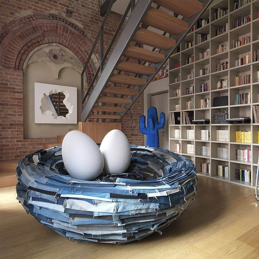 Eggs Conceptのインスタグラム：「Need this 😍 by 👉 @gufram 👈  #gufram #eggsconcept #egg #eggs #nest #timeoff #athome」