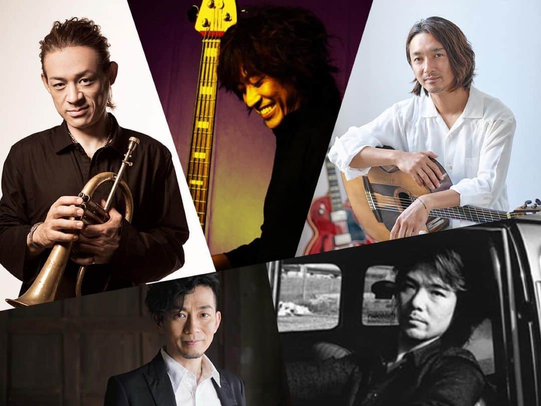 日野賢二のインスタグラム：「Tonight only, Sony Record / Hori Pro  presents :TKY Live Streaming from Blues Alley Japan Toku  Kenji (Jino) Hino  Yosuke Onuma Shinji Akita Hidenobu(Kalta)Otsuki #tky #tokujazz #jinobass #yosukeonuma #shinjiakita #kalta #hidenobuotsuki」