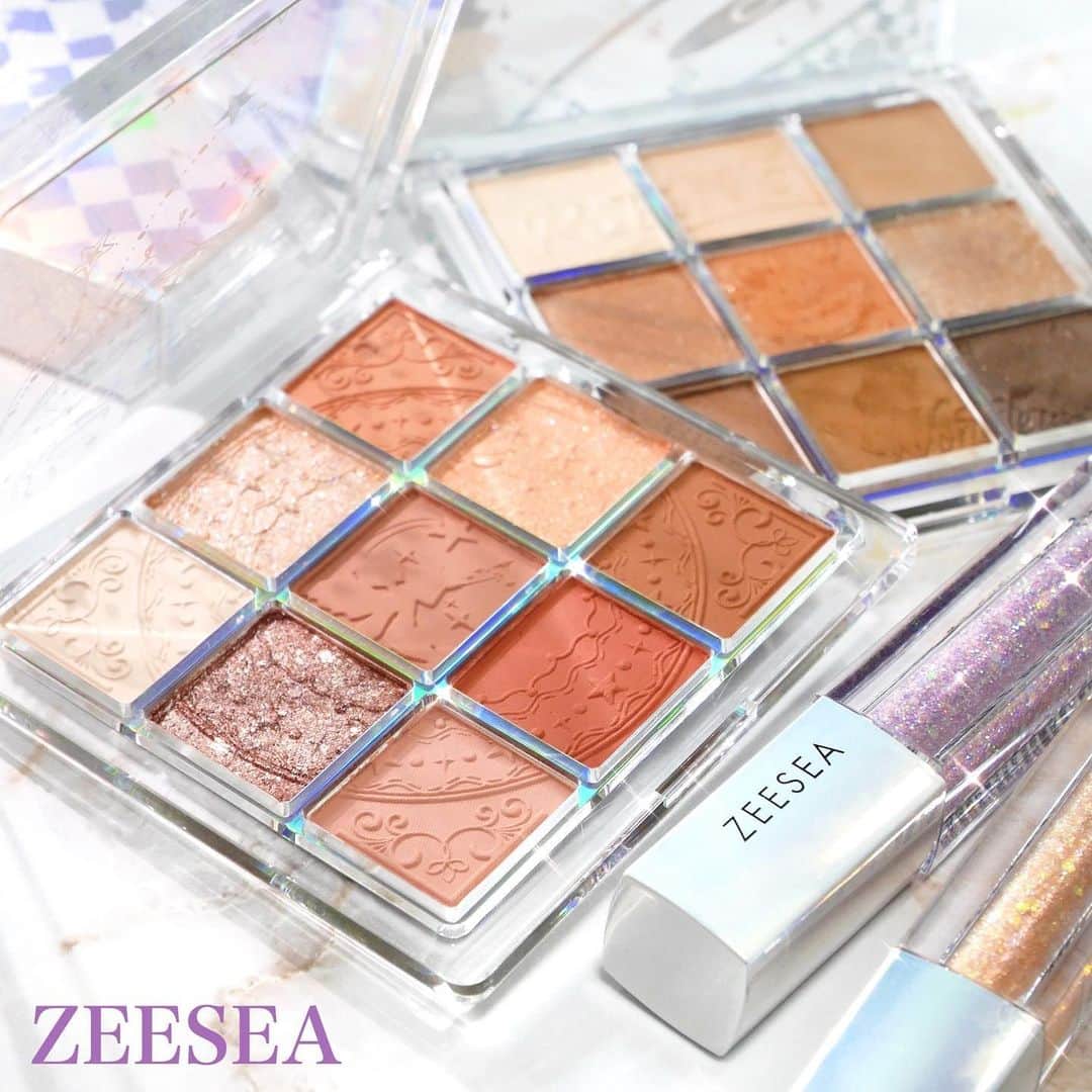 海老原りさのインスタグラム：「🏷ZEESEA﻿ ・クォーツ9色アイシャドウパレット﻿ ・リキッドアイシャドウ﻿ ﻿ ﻿ ﻿ #zeesea#ズーシー#中国コスメ#リキッドアイシャドウ#クォーツ9色アイシャドウパレット」