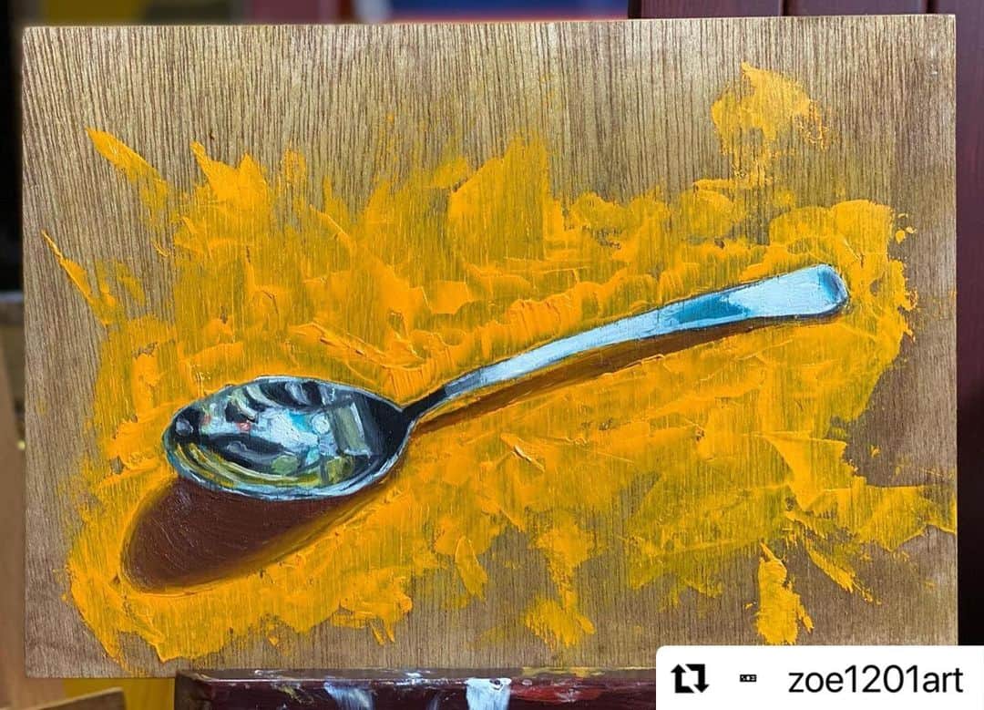 ZOEのインスタグラム：「今回は細かく描きました🎨 いつか個展したい✨  #Repost @zoe1201art with @make_repost ・・・ 2021.1.20 #oilpainting  #油絵」