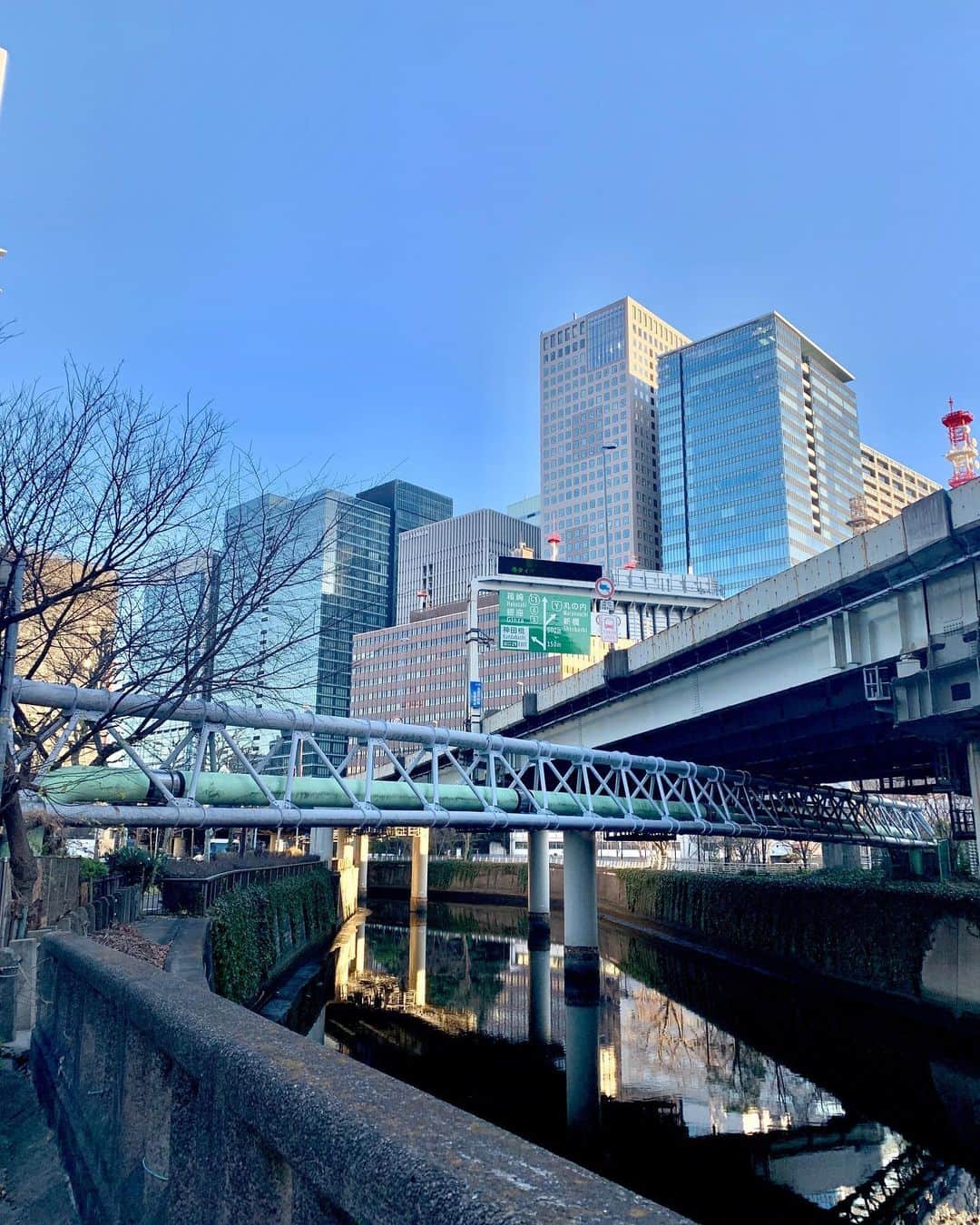 武井義明さんのインスタグラム写真 - (武井義明Instagram)「夕方のミーティングに歩いて出勤。ひとけのないトーキョー、ふだん歩かない道、知らない外国の街みたいだった。」1月20日 17時57分 - bebechef