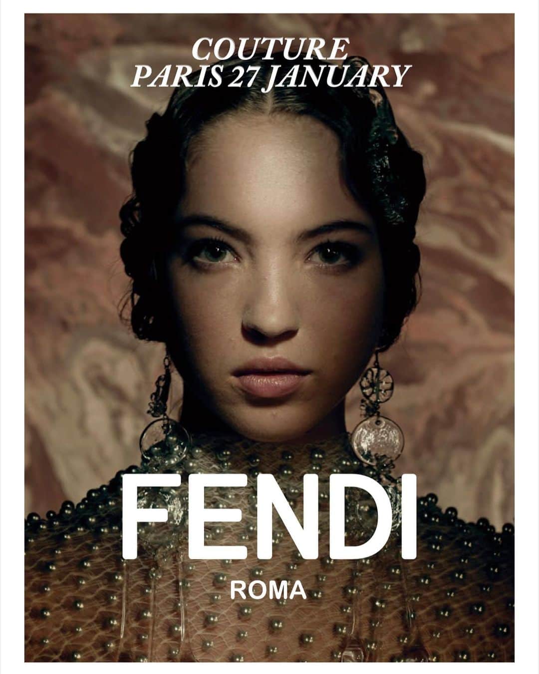 キム・ジョーンズのインスタグラム：「One week to unveil the @fendi haute couture show !  @lilamoss  @SilviaVenturiniFendi @delfinadelettrez @Ronnie.Cooke.Newhouse Stylist: @Alistermackie Photographer: @Roversi  Hair: @SamMcKnight1 Make up: @PeterPhilipsMakeup Set Design: Jean-Hugues de Chatillon Casting: @ShelleyDurkanCasting」