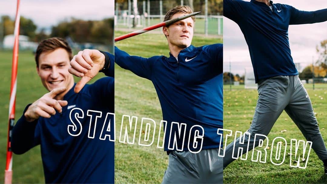 トーマス・レーラーのインスタグラム：「Hey guys! No matter your in lockdown, allowed to enter the track or sitting indoors because it‘s freezing outside. Finally I found time to upload another episode of „How to throw the #javelin“ . 🚀 This time I tried to give you deep insights on how you can easily learn and improve your standing throw! You‘ve already seen the Episode? Leave your feedback in the comments 🙏🏼 #video #youtube #javelinthrow #speerwurf #leichtathletik #howto #howtovideo」