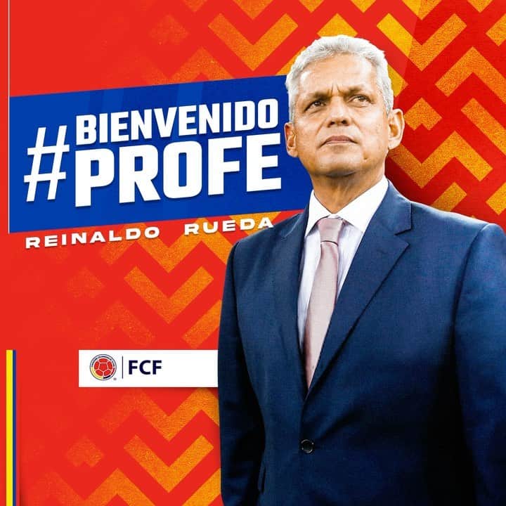 サッカー コロンビア代表チームのインスタグラム：「#BienvenidoProfe  ¡Todos unidos para lograr los objetivos! 💪  @oficialreinaldorueda   #VamosColombia 🇨🇴」