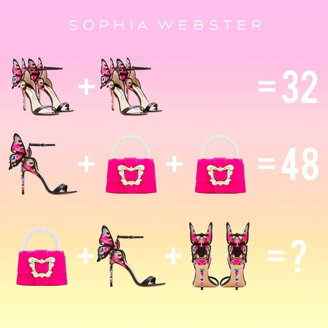 SOPHIA WEBSTERさんのインスタグラム写真 - (SOPHIA WEBSTERInstagram)「We are back with the brainteasers!💡⁣Comment your answer below...⁣⁣⁣⁣ ⁣ P.S. Sign up to our newsletters to find the answers 🤫⁣⁣⁣⁣ ⁣⁣⁣⁣ #SophiaWebster #SWIsolationCreations」1月21日 5時38分 - sophiawebster