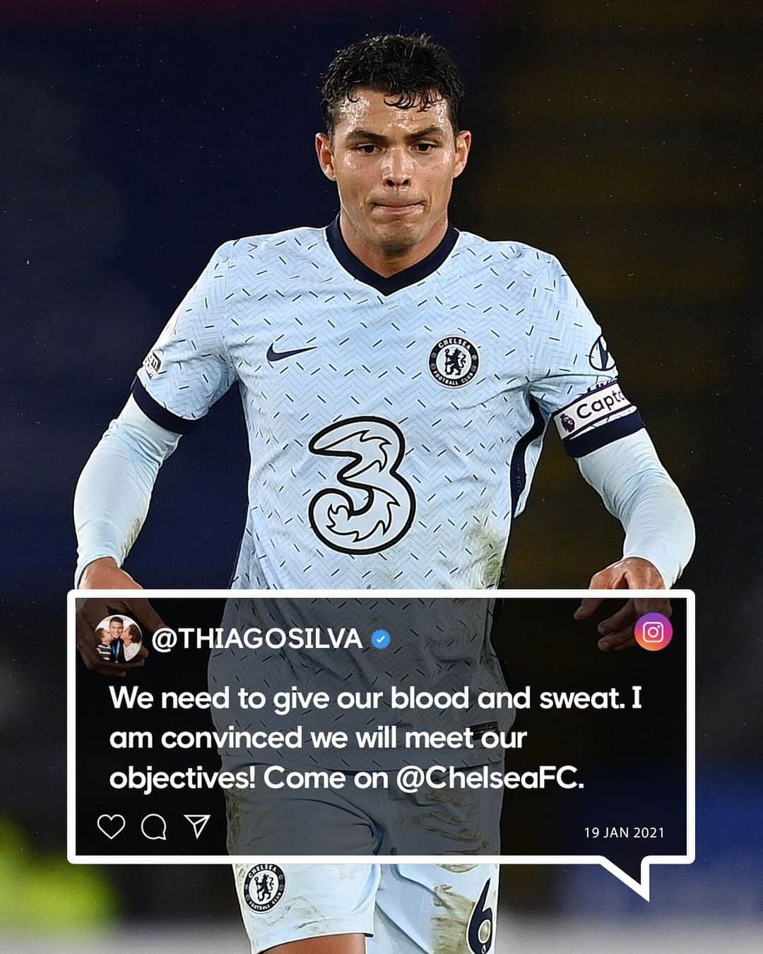チェルシーFCさんのインスタグラム写真 - (チェルシーFCInstagram)「Well said, @ThiagoSilva. 👊 #CFC #Chelsea」1月20日 21時20分 - chelseafc