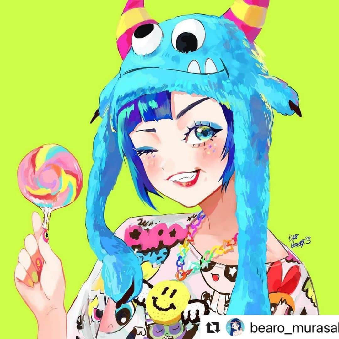 紅林大空のインスタグラム：「🍭💖🦁 かわいすぎる🥺✨ ありがとう♡ #Repost @bearo_murasaki  ・・・ 「くれちゃん」 @kurebayashiii  いつもたくさん元気をもらっている女の子、くれちゃんです〜！デコラ可愛い😍💕  #1day1pic #1日1絵 #毎日投稿  #女の子イラスト #デコラ #harajukufashion #ファッションイラスト #原宿系 #原宿系ファッション #decora #illustgram #illustration #軽美術部 #illustrator #イラスト #イラストグラム #イラストレーター #いらすと #いらすとぐらむ#일러스트 #드로잉 #그림스타그램 #그림  #손그림 #미술  #스케치 #anipiccom #millu #kawaii  @keivi.jp @millu.official @omuu__illustration @irodoricampus @anipic.comjp @anipraillustration」