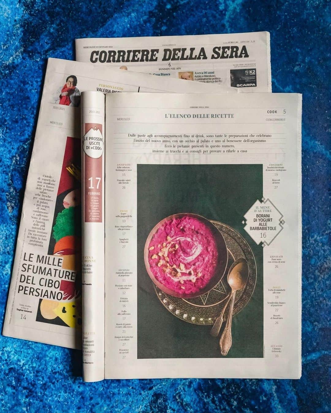 Saghar Setarehさんのインスタグラム写真 - (Saghar SetarehInstagram)「Well, there she is. An Iranian winter feast, my “menù d’autore” over nearly 3 spreads on @corriere's @cook.corriere. I’m proud, ecstatic and a bit overwhelmed, to be entirely truthful. I have deep roots in editorial design, and I must confess, to this day nothing in a project quite moves me the way a good print does.  That’s it (for now). Please if you can get your copy, get cooking and reading, and let me know what you think. @cook.corriere remains in newsstands until February 19th.  A huge thanks to the visionary EIC @angelafrenda, and the fab editorial staff of @cook.corriere, in particular my kind and patient editor dear @isafantigrossi.   And last but certainly not least, very special thanks to my young and super talented Giulia Picardo @grassnbones, without whose helping hands these photos wouldn’t have looked the same.   #LabNoonFood #FlavorsAndEncounters #CookCorriere」1月20日 22時29分 - labnoon