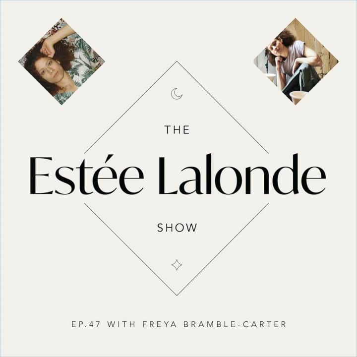 Estée Lalondeのインスタグラム：「Finishing off the #ELpodcast (forever 😭🥺❤️) and of course we had to go out with a bang and talk to magical @freyabramblecarter 🏺 If you’re looking for a sign this is it. Go listen 👂 and open your mind 🧠.」