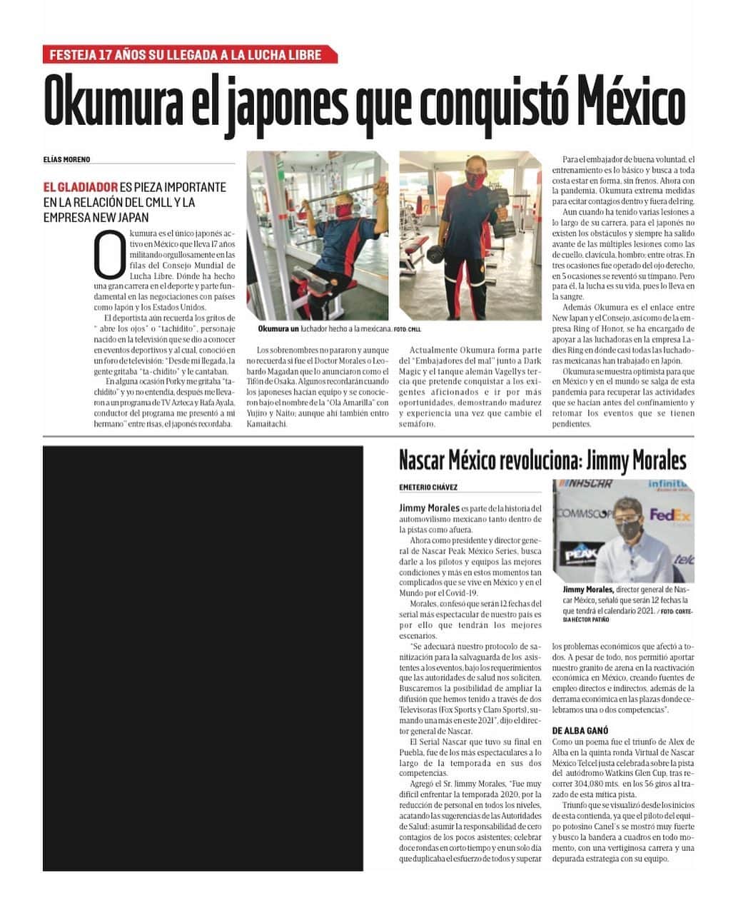 奥村茂雄さんのインスタグラム写真 - (奥村茂雄Instagram)「Periódico “La Prensa” del martes 19 de enero. - 昨日付のLa Prensa紙に記事が掲載された。 - - #cmll #laprensa #periodico #okumura #tifondeosaka #embajadoresdelmal」1月20日 23時14分 - okumuracmll