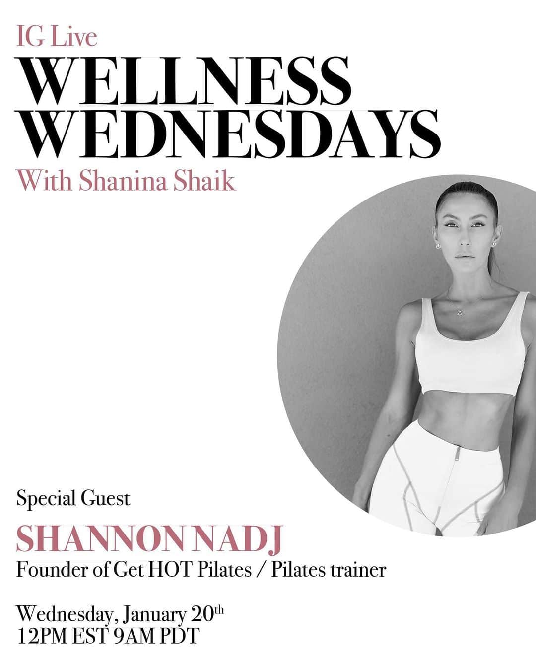 シャニーナ・シャイクさんのインスタグラム写真 - (シャニーナ・シャイクInstagram)「Join me today on my IG live for Wellness Wednesdays . My favorite Pilates trainer @shannonnadj @hotpilates will take us through a nice stretch and work on that 🍑. We’ve been sitting down for too long ! Swipe for details 🤍」1月20日 23時23分 - shaninamshaik