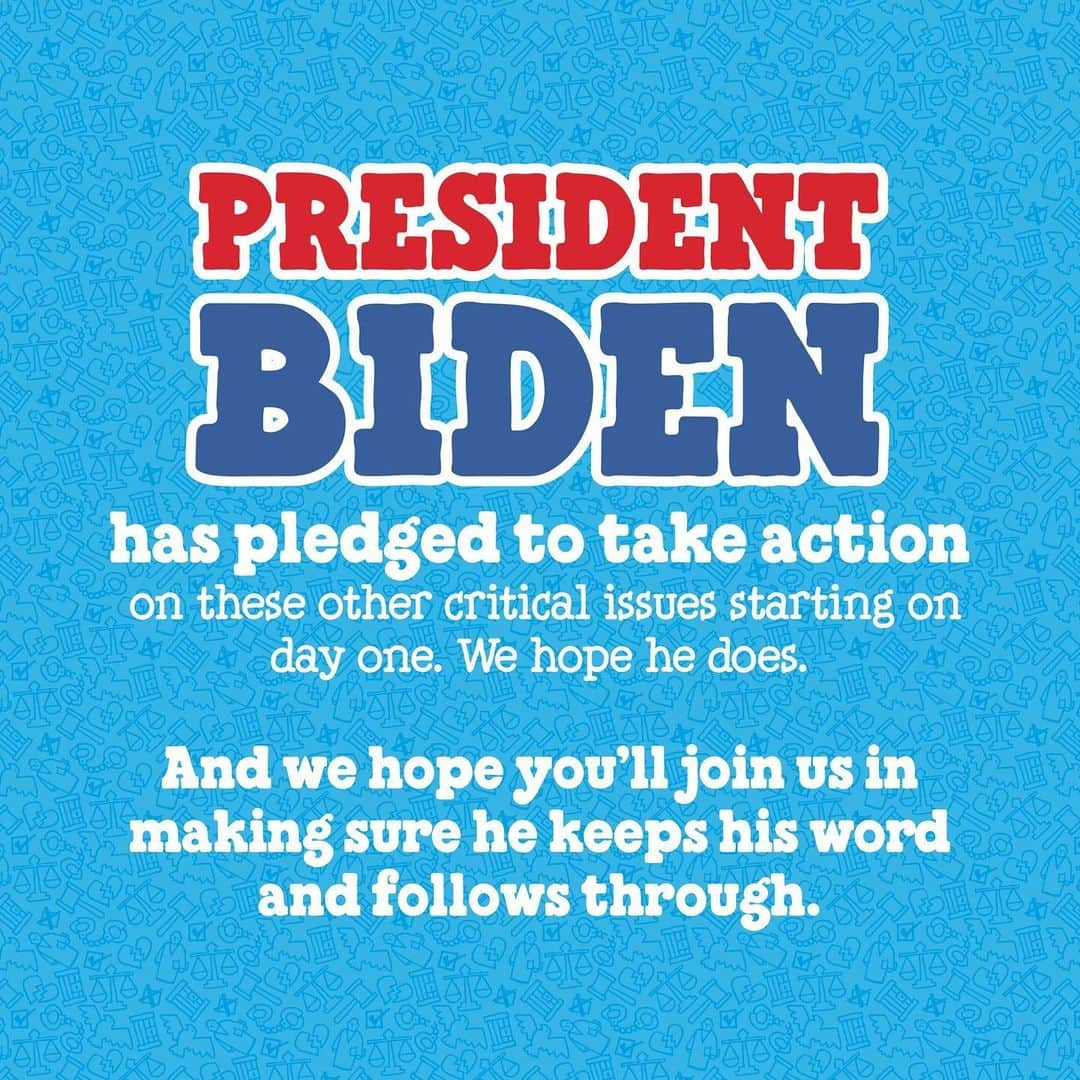 Ben & Jerry'sさんのインスタグラム写真 - (Ben & Jerry'sInstagram)「The Biden presidency starts today. We're digging into why the first 💯 days of a new administration are so important, especially this year. Link in bio!」1月21日 1時06分 - benandjerrys