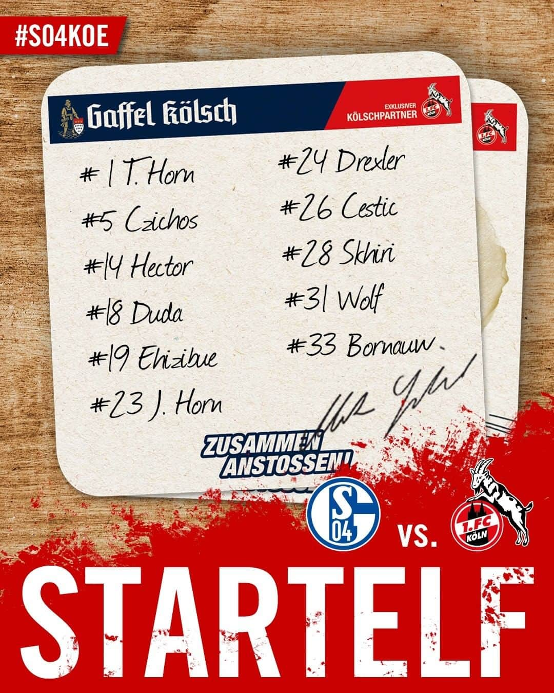 1.FCケルンさんのインスタグラム写真 - (1.FCケルンInstagram)「🚨 SWIPE für die #effzeh-Startelf! 🚨  ___ Die FC-Startelf vor #S04KOE wird präsentiert von @gaffel_koelsch.」1月21日 1時31分 - fckoeln