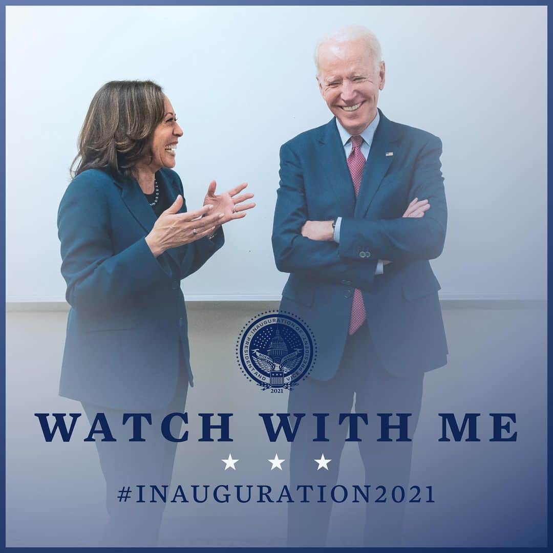 のインスタグラム：「Looking forward to hosting the virtual Parade today! Join us: bideninaugural.org/watch @bideninaugural @joebiden @kamalaharris」
