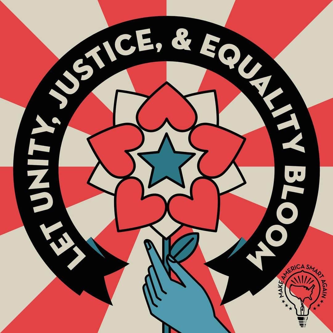 Shepard Faireyのインスタグラム：「I am excited for a new administration, but the pursuit of a more perfect union requires more than just good leadership, it requires an engaged and politically educated public to hold lawmakers accountable. We all play a role in achieving the best results for democracy in our nation. Let’s all stay motivated, hold our politicians accountable, and push for a better future and more perfect union.  -Shepard  Art by @studionumberone for @dumbisovermasa. #InaugurationDay #ArtbySNO #SNO #MAKEAMERICASMARTAGAIN」