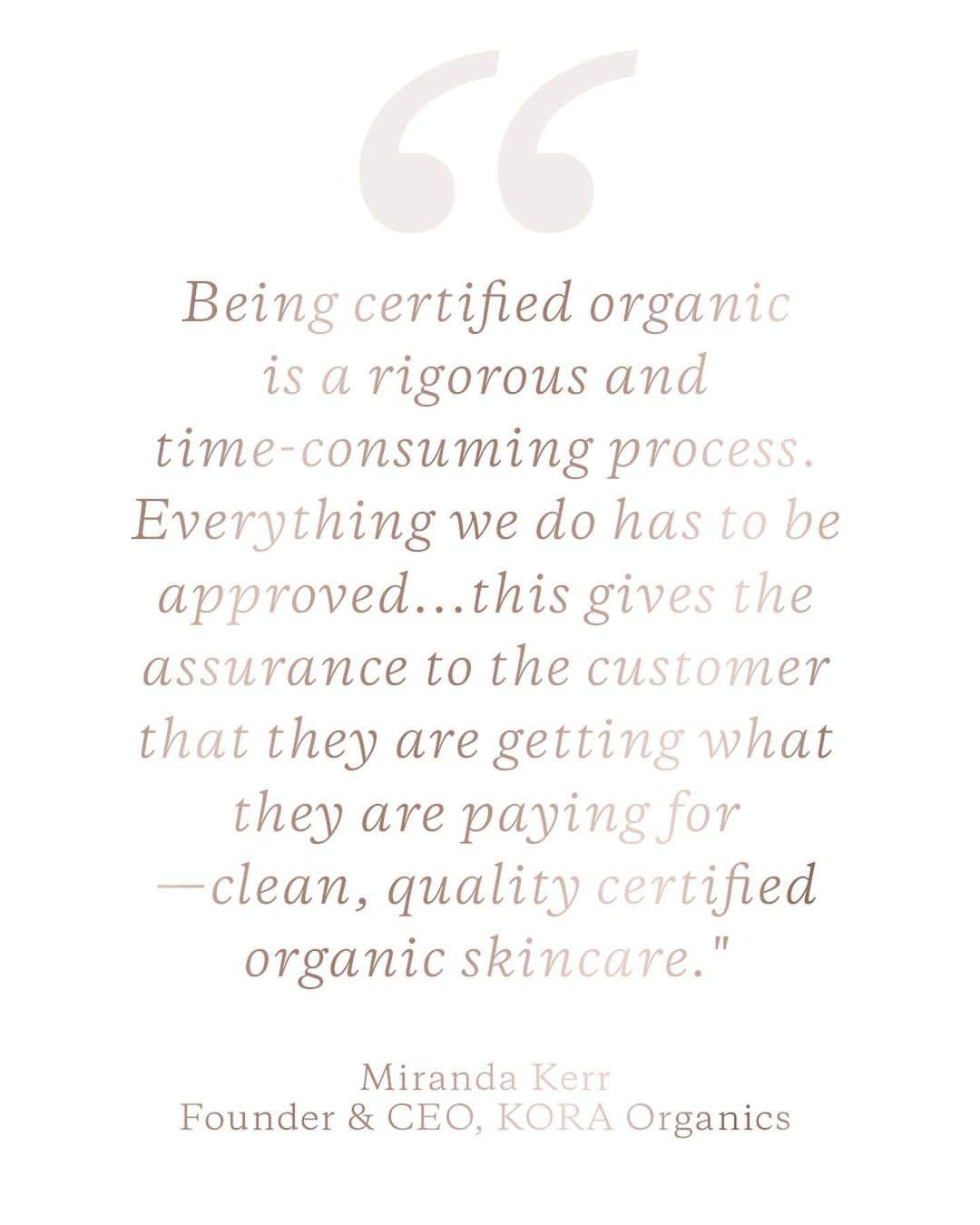 KORA Organicsさんのインスタグラム写真 - (KORA OrganicsInstagram)「“Being certified organic is a rigorous and time-consuming process. 🌱Everything we do has to be approved by them from not only an ingredient and formulation standpoint but also the packing (internally & externally), as well all the verbiage that’s written on the packaging. 🍃 This gives the assurance to the customer that they are getting what they are paying for – clean, quality certified organic skincare.”Visit our link in bio for more clean beauty education! @MirandaKerr ✨ #KORAOrganics #NoniGlow #PowerOfOrganic」1月21日 2時56分 - koraorganics