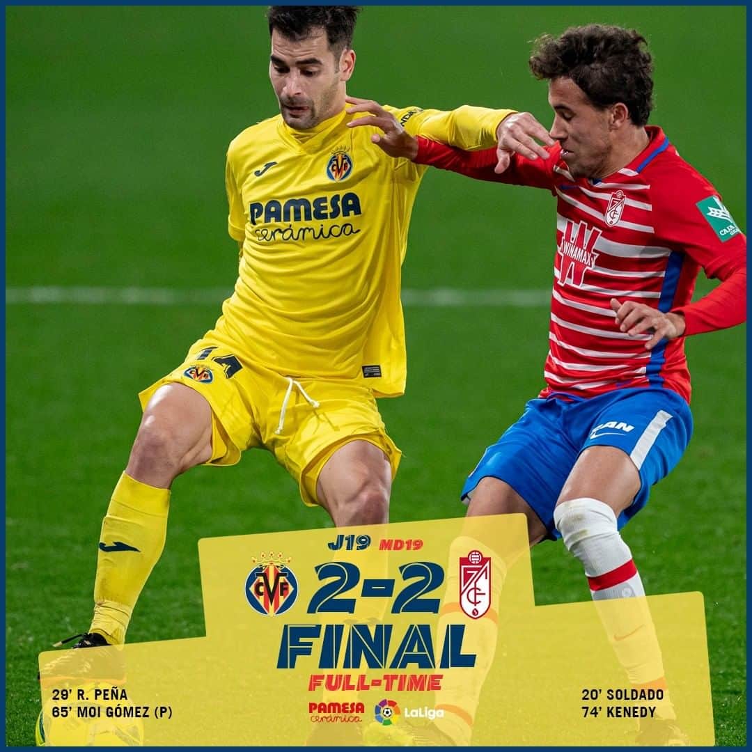 ビジャレアルCFのインスタグラム：「FINAL en la Cerámica. . FULL-TIME at La Cerámica. . #Villarreal #futbol #football #soccer #laliga」