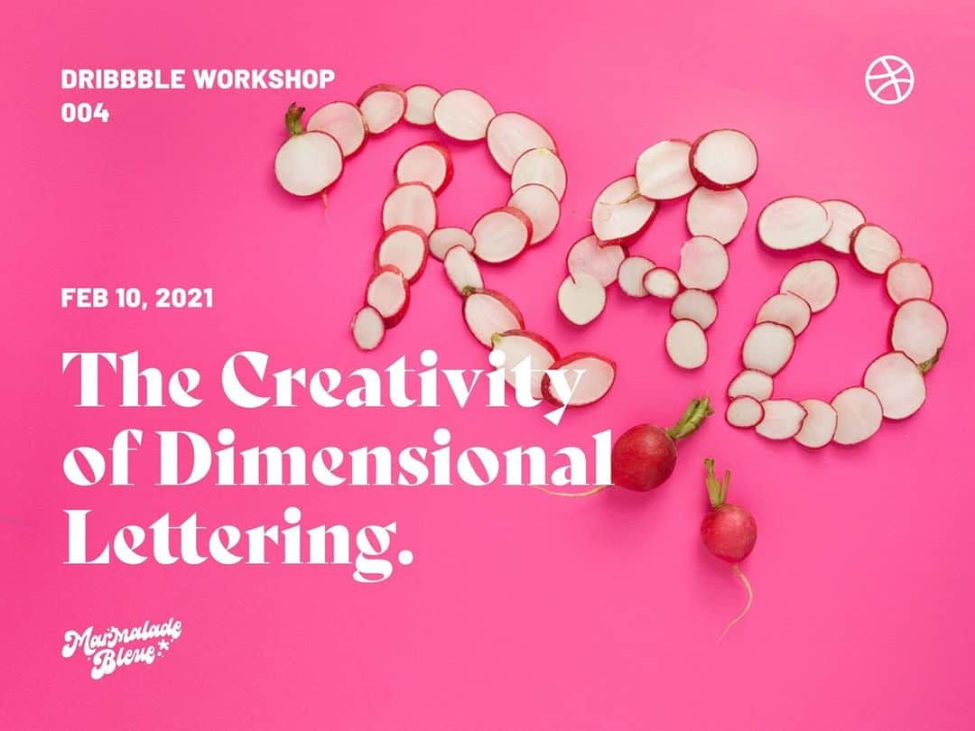 Dribbbleさんのインスタグラム写真 - (DribbbleInstagram)「📣 Designers! Want to learn how to create even more breakthrough visuals in your client work and beyond? ⠀ ⠀ Don't miss our exclusive Dribbble workshop coming up on February 10 with none other than tactile lettering artist Danielle Evans (@marmaladebleue)! ⠀ ⠀ In this workshop, you’ll gain techniques for utilizing complex layouts—using common objects around you—to create remarkable, lettering-based messaging that will stun your clients in the best way possible. Here's a quick taste of what you'll learn: ⠀ ⠀ ✔️ Advanced dimensional typography techniques⠀ ✔️ Integrating flourishes into words and phrases⠀ ✔️ Tricks for embracing design restrictions⠀ ✔️ Creative layout skills⠀ ✔️ Tips for taking creative risks⠀ ✔️ Methods for crafting impactful messages⠀ ✔️ Find inspiration in any environment using your personal story⠀ ⠀ Tap the link in our bio to learn more and snag your ticket before they sell out! ⠀ ⠀ #design #lettering #handlettering #typography #branding #illustration #designers #workshops #designer #art」1月21日 8時00分 - dribbble