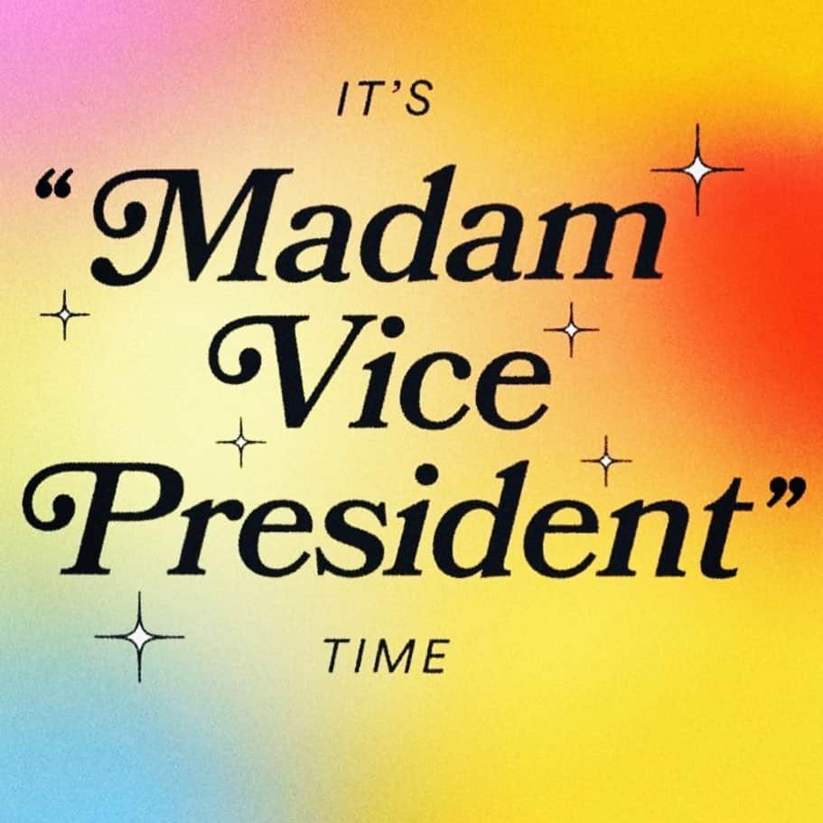 のインスタグラム：「Congratulations @kamalaharris」