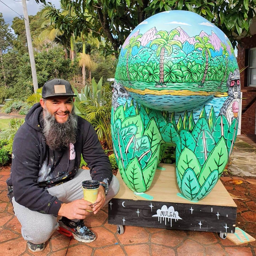 MULGAさんのインスタグラム写真 - (MULGAInstagram)「Stoked to paint a Uoouoo for the Me and Uoouoo Royal Children's Hospital 150th Anniversary Arts Trail. ⁣ ⁣ There's 100 of these hand painted bad boys all around Melbourne and Geelong, mine's located at Queensbridge Square. You can download the Me and UooUoo app or go to the website for the map. If you see my one take a snap and tag me and I'll repost it on my story. ⁣ ⁣ They're on display until 21 March 2021 and then they'll be auctioned off to raise funds for the @rch.foundation. ⁣ ⁣⁣ Big cheers to @maxwellandwilliamsofficial, @blueventproductions, @rch.foundation, @rchmelbourne and KS Environmental for making it happen.⁣ ⁣ The story of Koala Paradise⁣ ⁣ Somewhere in the Aussie bush there's a magical place called Koala Paradise where all the koala's go on holidays and climb trees and go swimming all day and have a grand old time and some reviews on Google even called it the best place on earth. One time there was a big bunch of Koalas who had a big game of throw the beach ball in the water and they were doing it for over four and a half hours and having the best time ever. ⁣ ⁣ The End⁣ ⁣ #mulgatheartist #maxwellandwilliams #uoouoo #uoouooandme #meanduoouoo #uoouooarttrail #uoouoos #rch150 #arttrail #rchmelbourne」1月21日 10時52分 - mulgatheartist