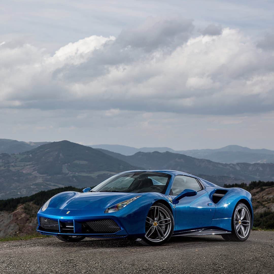 Ferrari APACのインスタグラム：「Reach new heights with the #Ferrari488Spider: a breathtaking view, a breathtaking experience.」