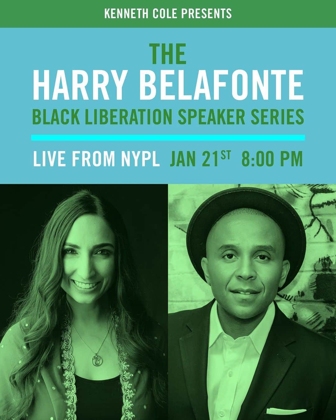 ケネスコールのインスタグラム：「Kenneth Cole and NYPL are proud to present Event 04 in The Harry Belafonte Black Liberation Speaker Series. On the heels of a historic inauguration, join Valarie Kaur and Rashad Robinson in conversation with Gina Belafonte as they discuss race, justice, and the revolutionary love needed for a better tomorrow. Watch our FREE event on Jan 21st at 8pm EST Live from NYPL by registering at the link in our bio. #HarryBelafonte #NYPL #RacialEquality #BLM」