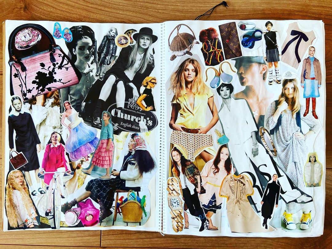 おおたうにさんのインスタグラム写真 - (おおたうにInstagram)「久しぶりにやってみた📖✨ た！の！し！い！ 最初の右ページは、「モネクが我々にもたらしたアルマイトちゃぶ台に載っていた紙」です。それに乗る中島美嘉ちゃんです。 「#平成スクラップブック」から飛んでいただくと、これまでのページが見られるので見てね❤️ #平成スクラップブック #scrapbook #fashionmagazine #hobby #outauni #おおたうに」1月21日 12時28分 - outa_uni