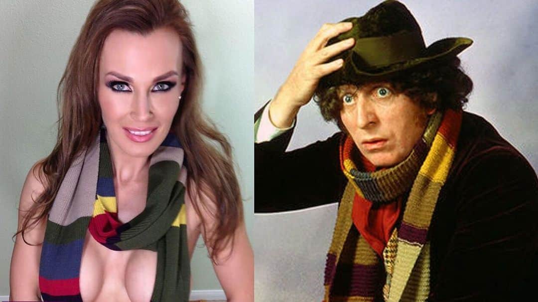 ターニャ・テイトのインスタグラム：「Happy birthday to fellow scouser Tom Baker  #doctorwho #liverpudlian」