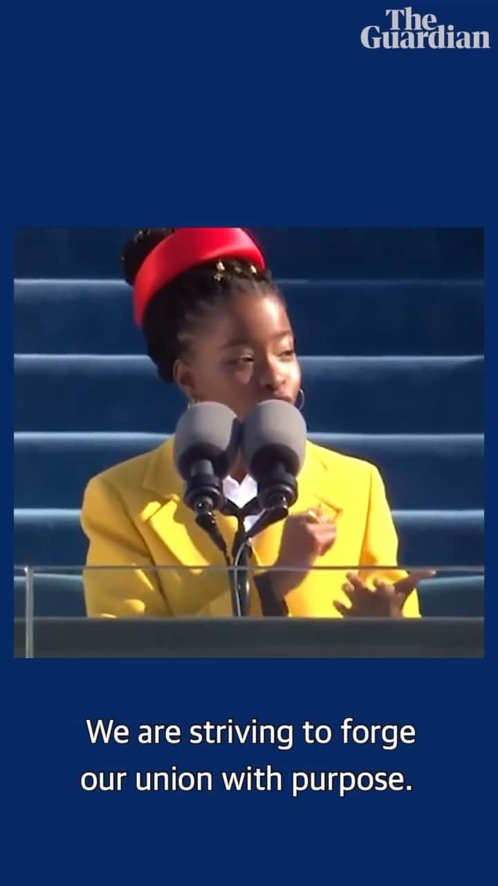 のインスタグラム：「@amandascgorman thank you for using language to heal our nation and bring hope to this administration’s tenure.  “If we merge mercy with might, and might with right, then love becomes our legacy and change our children's birthright. So let us leave behind a country better than the one we were left.”」