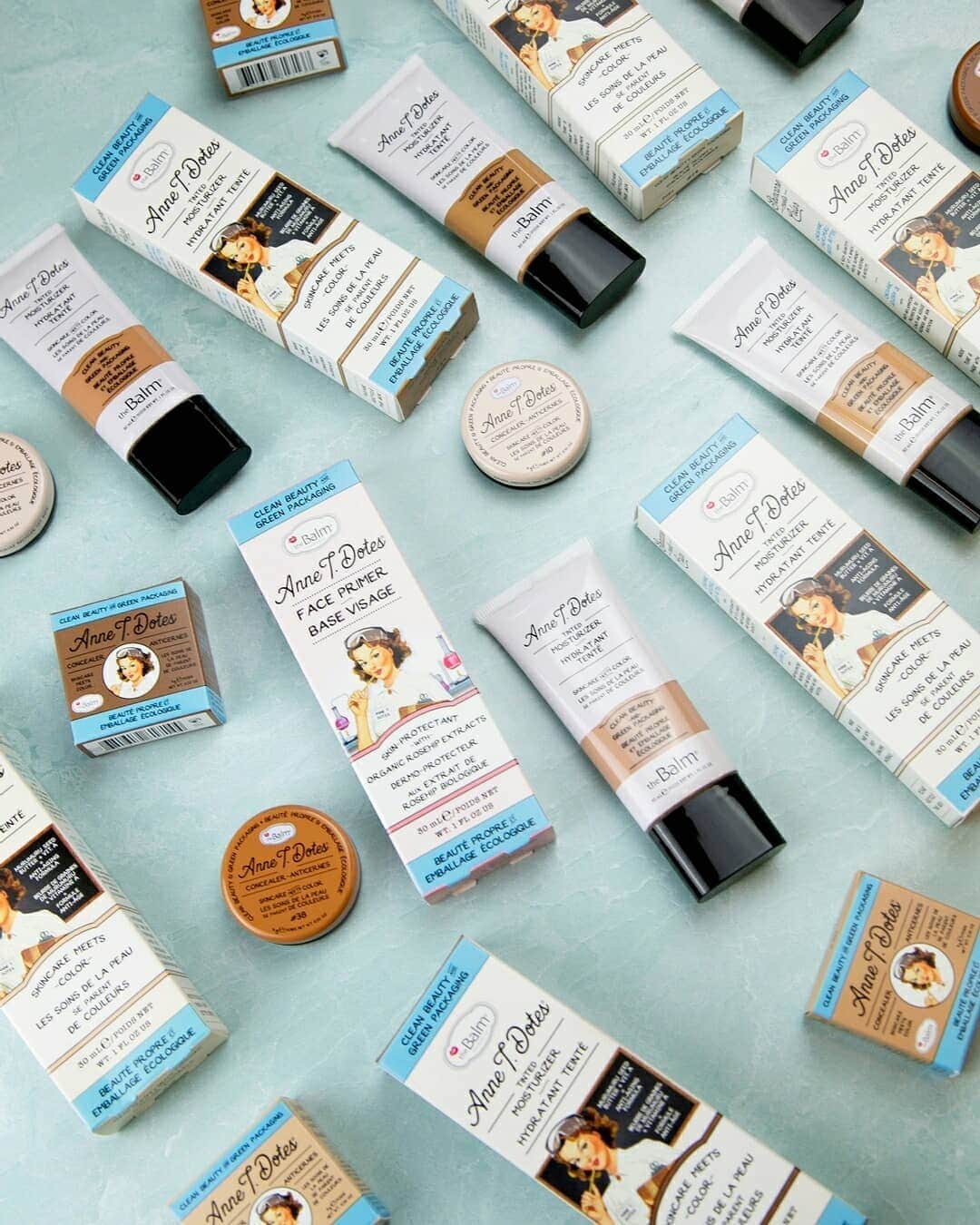 the Balmのインスタグラム：「Say HELLO 👀 to Anne T Dotes! A collection of clean and green complexion products. Join us LIVE at 12 PM EST today for a look at the newness ♻️💕 link in bio!   #thebalm #thebalmcosmetics #cleanbeauty #crueltyfreebeauty #glam #makeup #complexion」