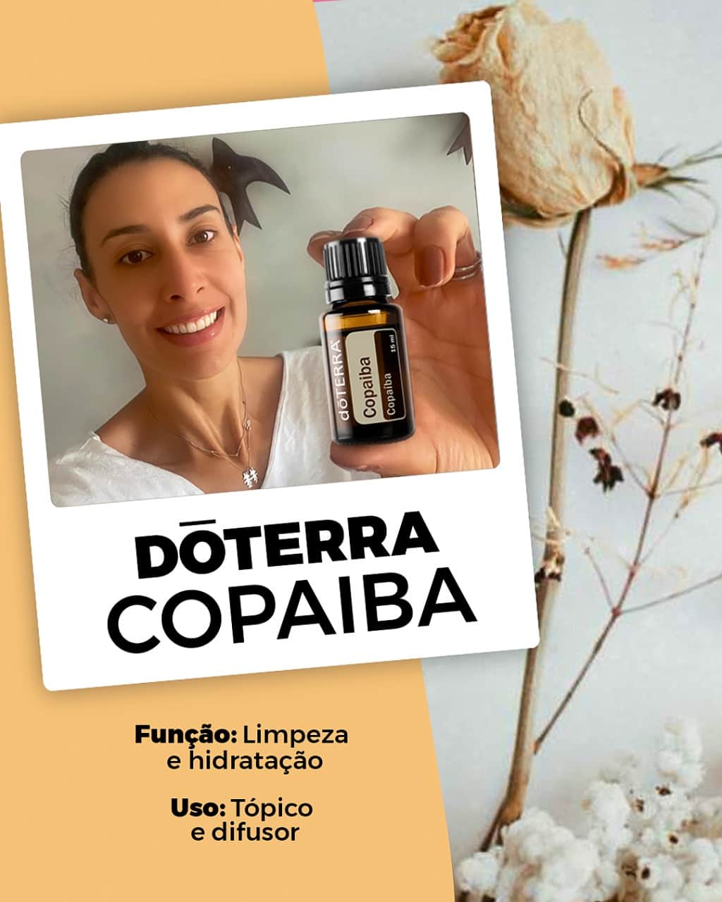 シェイラ・カストロのインスタグラム：「Hoje o óleo maravilhoso é o de Copaiba. Ele apresenta diferentes aplicações e benefícios para o organismo além de ser um graaaande aliado no skincare. ⠀ Sabe aquele óleo chave de ouro?! Então é esse aqui🤩 ⠀ Além de todos esses benefícios que já falei o óleo de Copaíba pode ser diluído com um hidratante facial ou óleo de coco fracionado e aplicado na pele para deixá-la limpa e macia. Eu aqui utilizo quando vejo que minha pele precisa de um UP. ⠀ Qual o seu jeito preferido de usar esse óleo?? 😍🤩 ⠀ ⠀」
