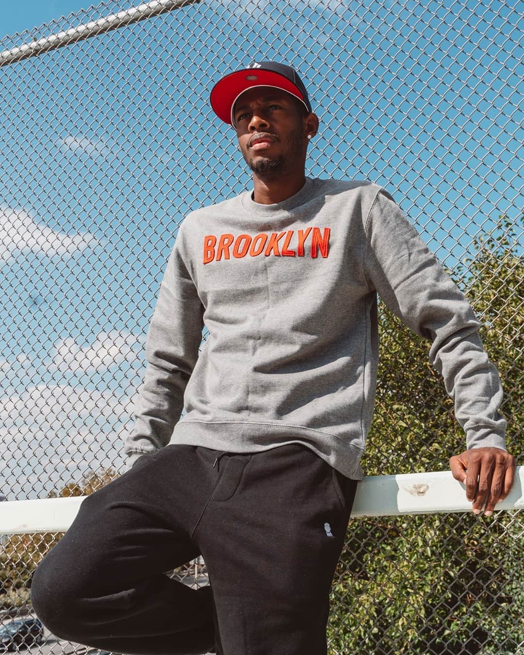 ブルックリンインダストリーズのインスタグラム：「Tish in the Hand Appliqued Captain Crew Neck.  Check out our last  post to see a video of the process done by the crew over at @Fabtexgraphicsinc in Phoenix Arizona. #liveworkcreate #brooklynindustries 👏」
