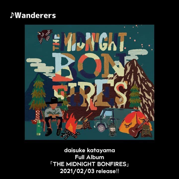 ダイスケのインスタグラム：「リリースまであと二週間をきりました。 フルアルバム「THE MIDNIGHT BONFIRES」🔥⛺️🌲⛰」