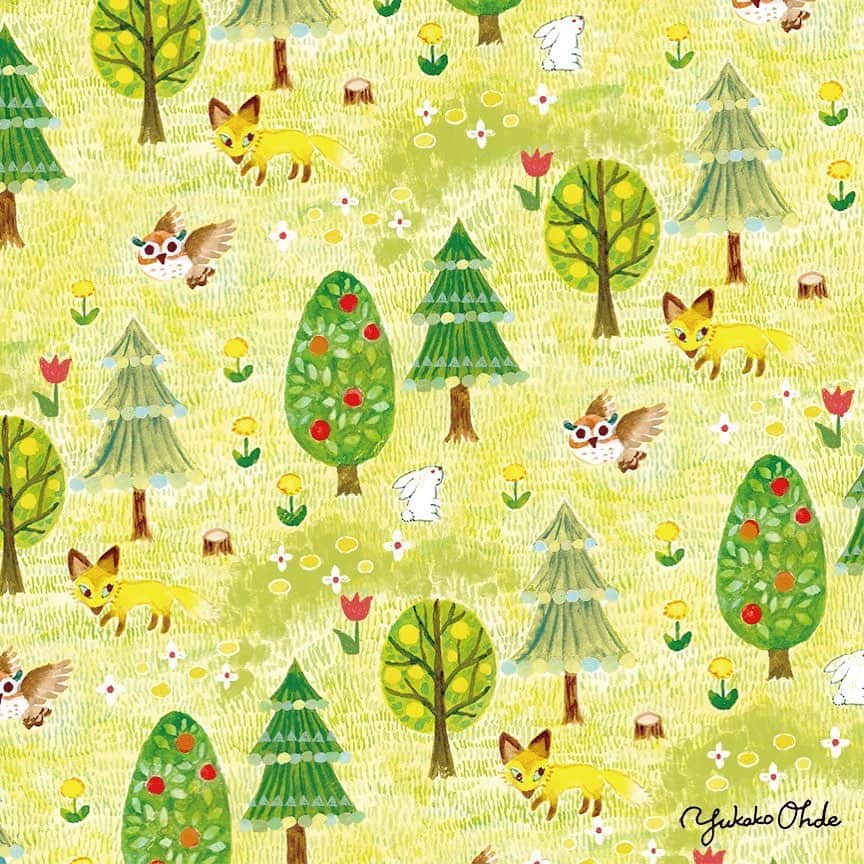 おおで ゆかこのインスタグラム：「🌲🌳🌲色々な木を描くのが好き」
