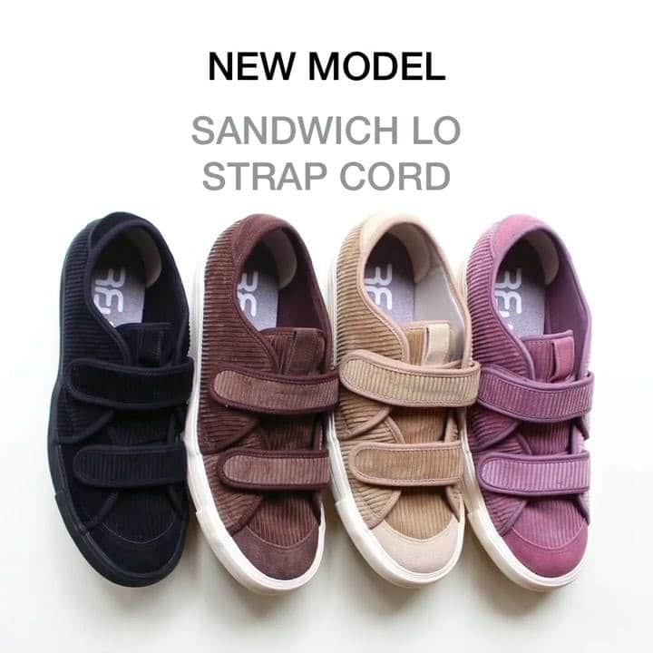 のインスタグラム：「【RFW PICK UP】  SANDWICH-LO STRAP CORD Black/Purple/Beige/DarkBrown  2020年秋冬新作コレクションから、 アッパーにコーデュロイを使用した SANDWICH STRAPが発売中！  今回使用したコール天素材(コーデュロイ)は、柔らかく、温かみのある風合いです。 凸凹感のある生地感も印象的です。  www.rfwtokyo.com  #rfw #rfwtokyo #rhythmfootwear #sneaker #sneakers #kicks #instashoes #instakicks #sneakerhead #sneakerheads #nicekicks #sneakerfreak #kickstagram #2020aw #autumn #winter #renewal #tokyo #rpm #rhythmprimarymarket #sandwich #strap #corduroy」
