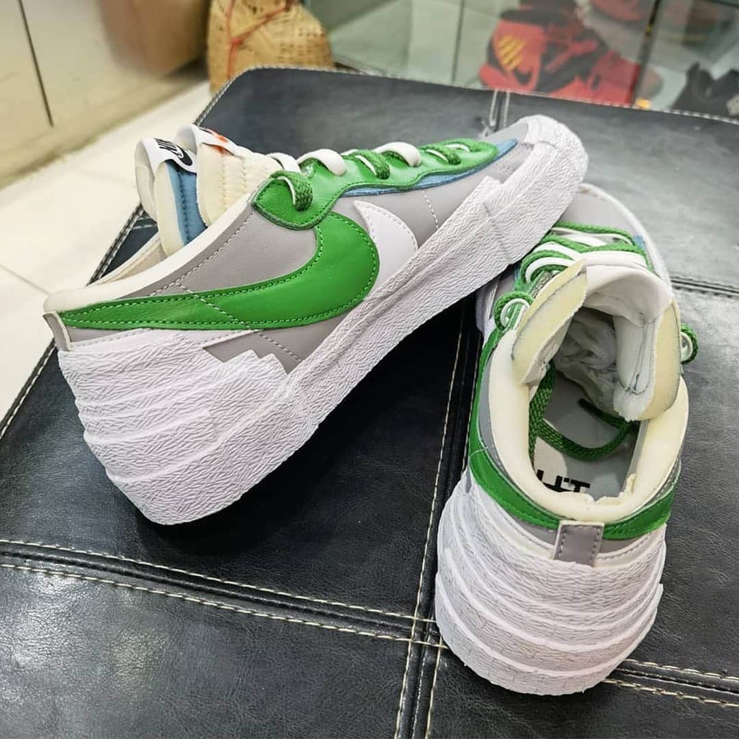 HYPEBEASTさんのインスタグラム写真 - (HYPEBEASTInstagram)「@hypebeastkicks: The @sacaiofficial @nike Blazer Low has surfaced in a new "Classic Green" colorway. Its uppers boast a gray leather base that sits atop a precariously stacked white midsole and traditional gum outsole. While both the lateral and medial sides feature two Swooshes, the eyestays have been doubled as well and a Nike Sportswear badge above an icy blue foam tongue with a standard Nike badge rounds out the look. It’s expected to arrive sometime in February, but stay tuned for official notes.⁠⠀ Photo: @koala_hsh」1月21日 19時32分 - hypebeast